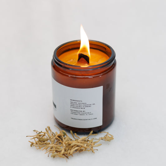 “Heavenly Honeysuckle” - Organic Beeswax Candle
