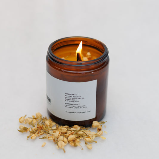 "Jasmine Blossom" Organic Beeswax Candle