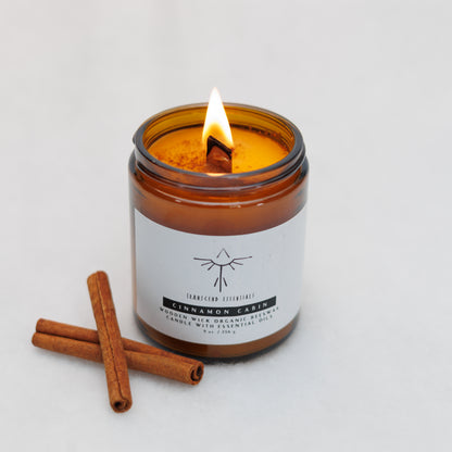 "Cinnamon Cabin" Organic Beeswax Candle